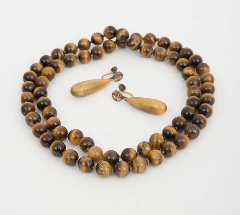 Tiger's Eye Quartz Beaded Necklace