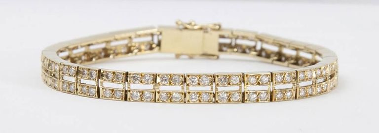 14k Gold and Diamond Bracelet
