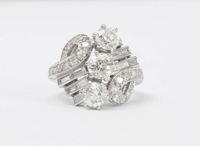 Platinum and Diamond Ring