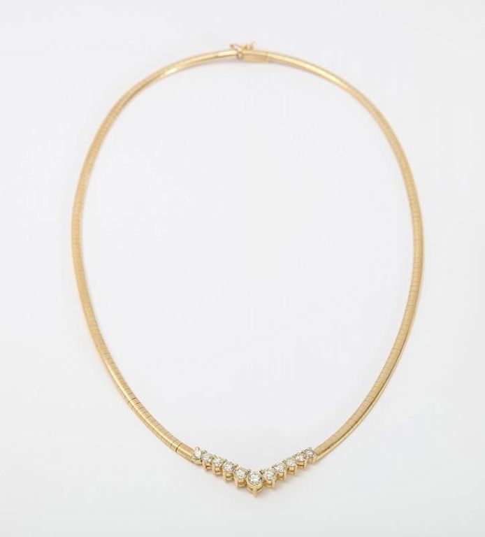 14k Gold and Diamond Necklace