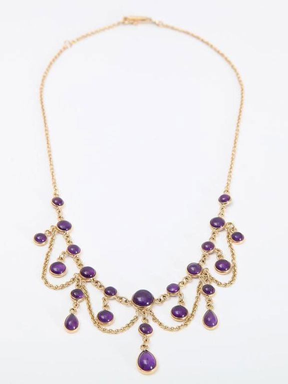 14k Gold and Amethyst Necklace