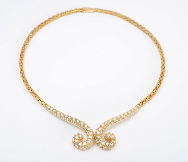 14k Gold and Diamond Necklace