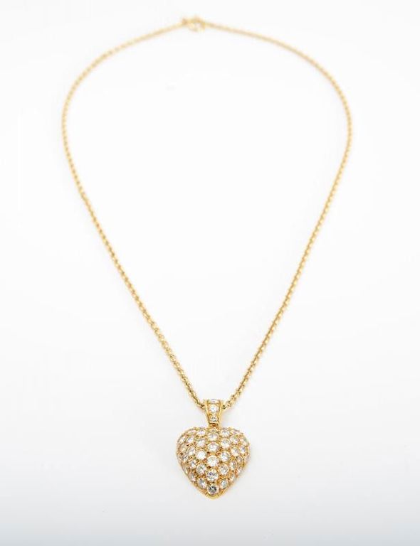 Van Cleef & Arpels 18k Agold and Diamond Pendant Necklace