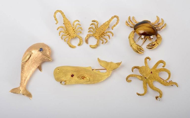 Group of 14k Gold and 18k Gold Jewelry