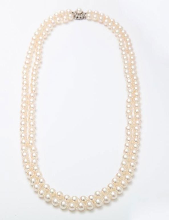 Double Stand Cultured Pearl Necklace