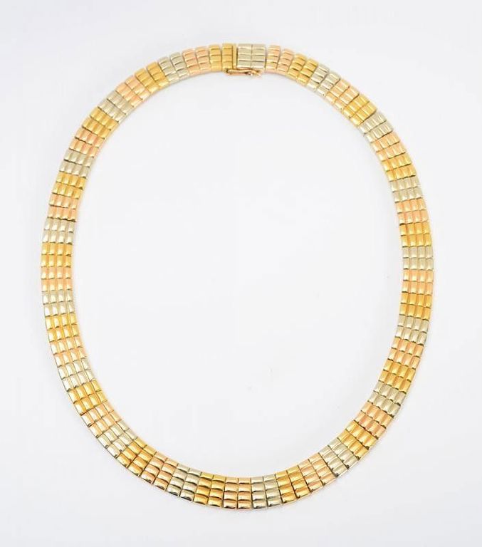 Van Cleef & Arpels 18k Tricolor Gold Necklace