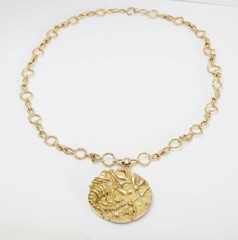 Tiffany & Co. 18k Gold and Diamond Pendant Necklace