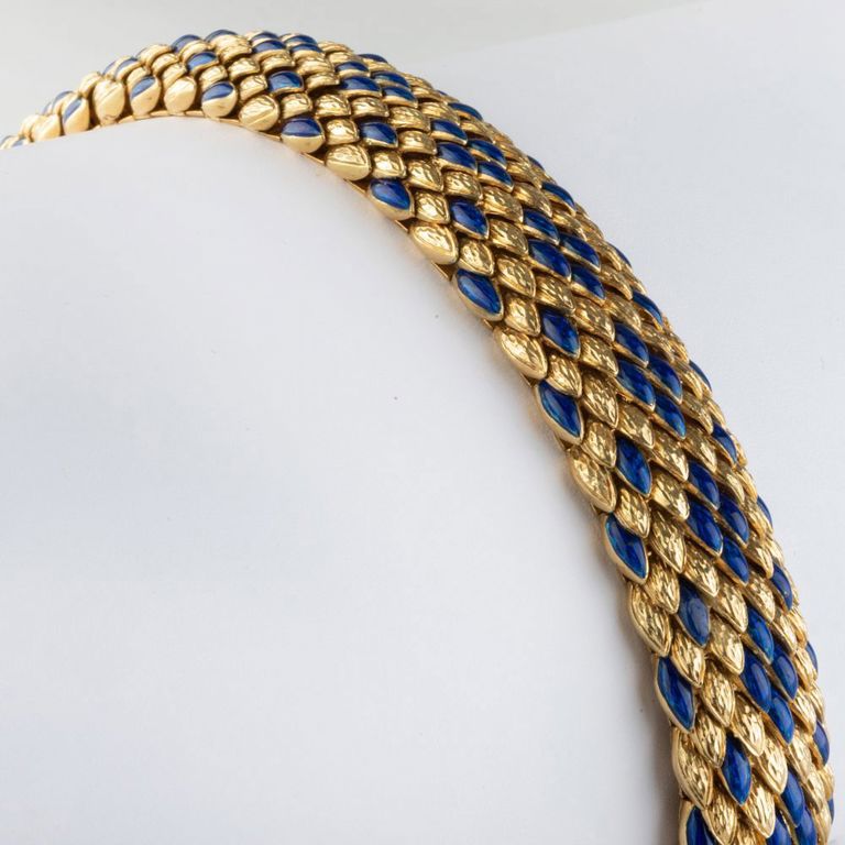 18k Gold and Enamel Bracelet