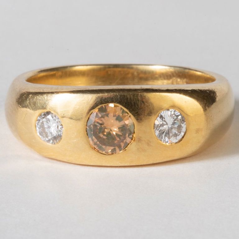 18k Gold and Fancy Diamond Ring