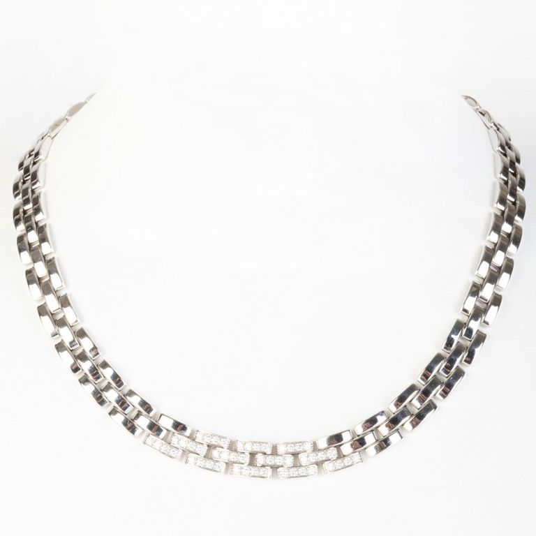 Cartier Maillon Panthère Necklace and Matching Bracelet