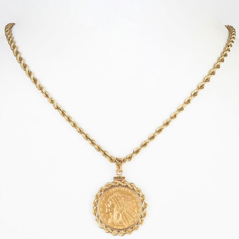 1916 $5 Gold Coin Pendant