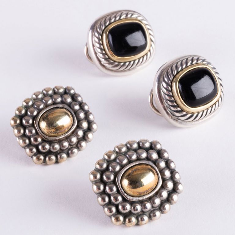 Pair of David Yurman and Caviar earrings