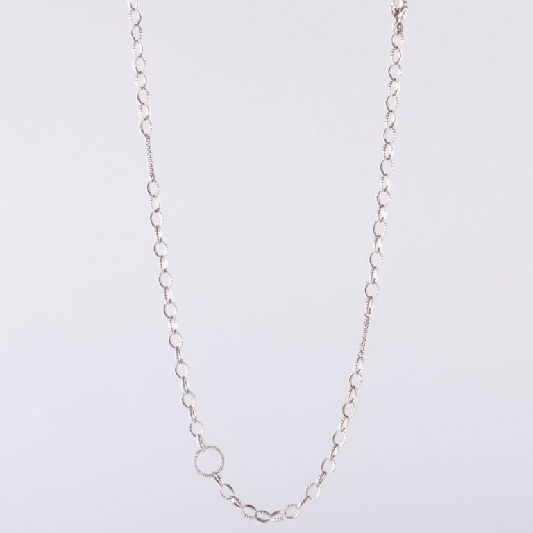 Lagos sterling silver link necklace and a sterling silver box link necklace