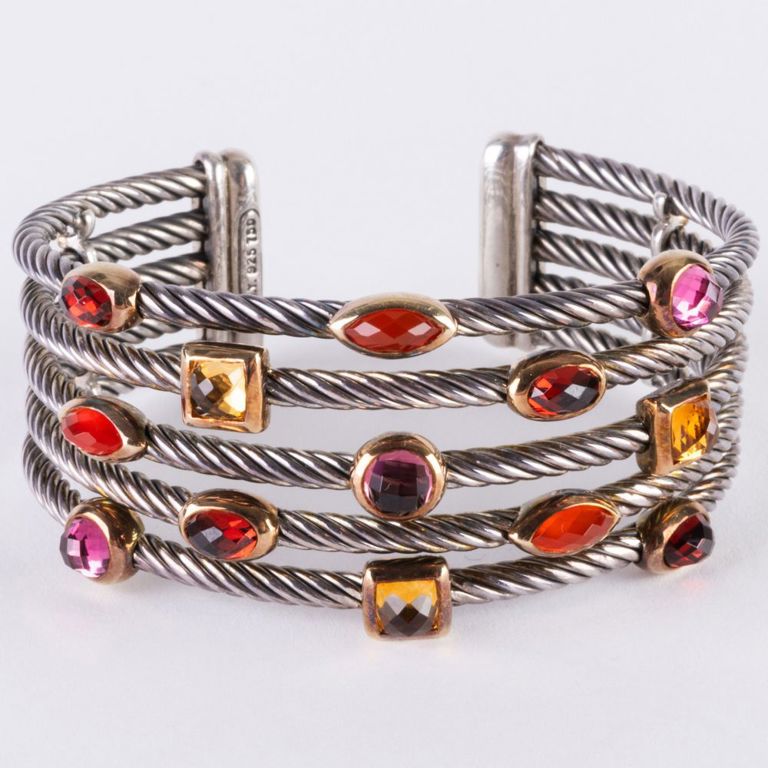 David Yurman cuff bracelet and ring