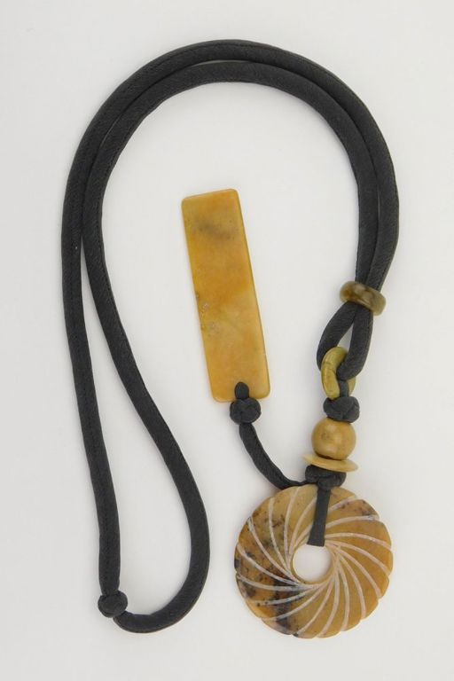 Jade Pendant on Brown Chord