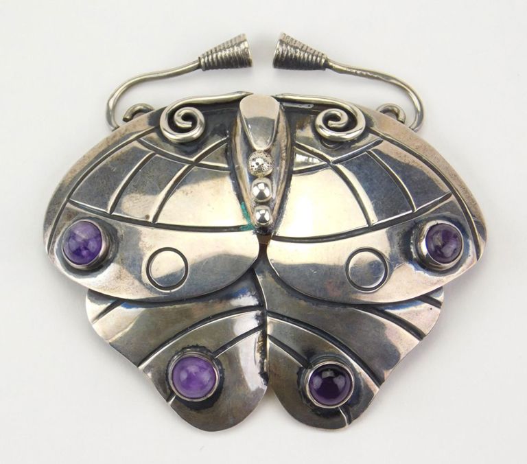 Mexican Sterling Silver Brooch