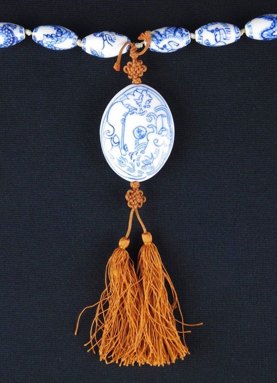 Blue and White Porcelain Necklace