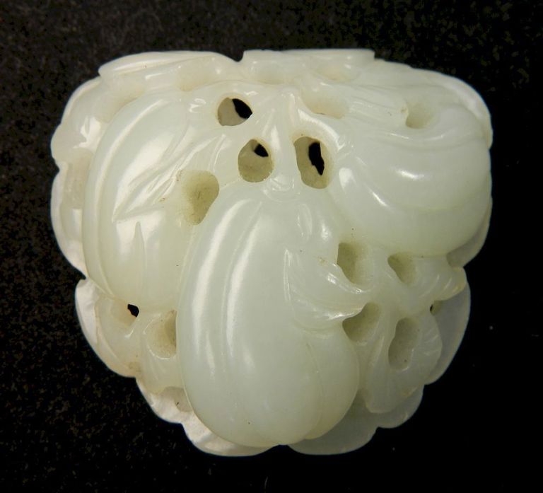 19th C. Chinese Carved Jade Pendant