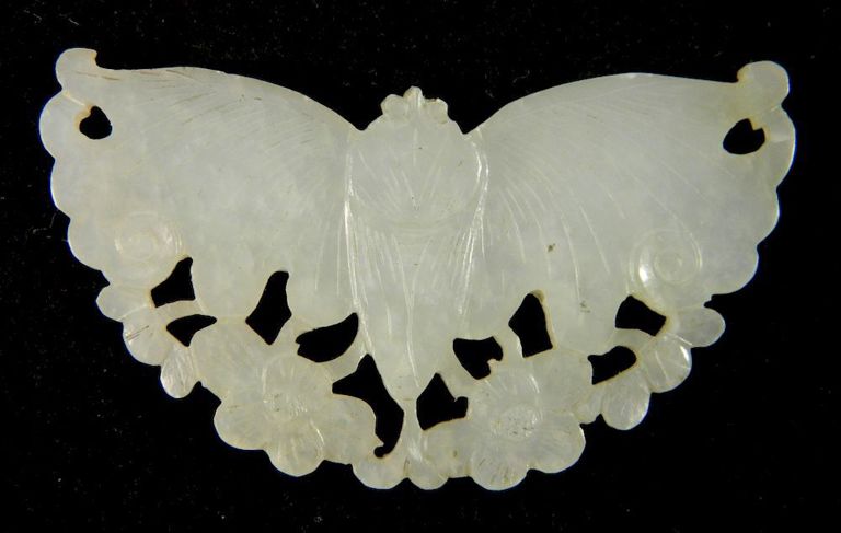 19th C. Chinese Carved Jade Pendant