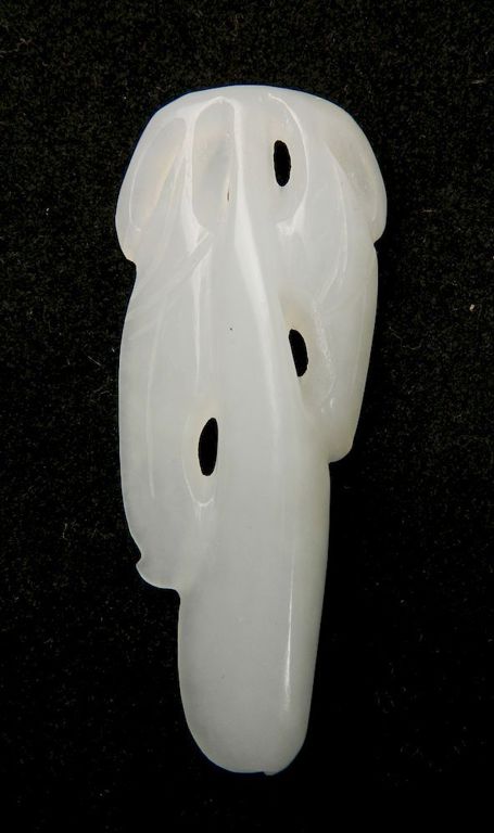 19th C. Chinese Carved Jade Pendant