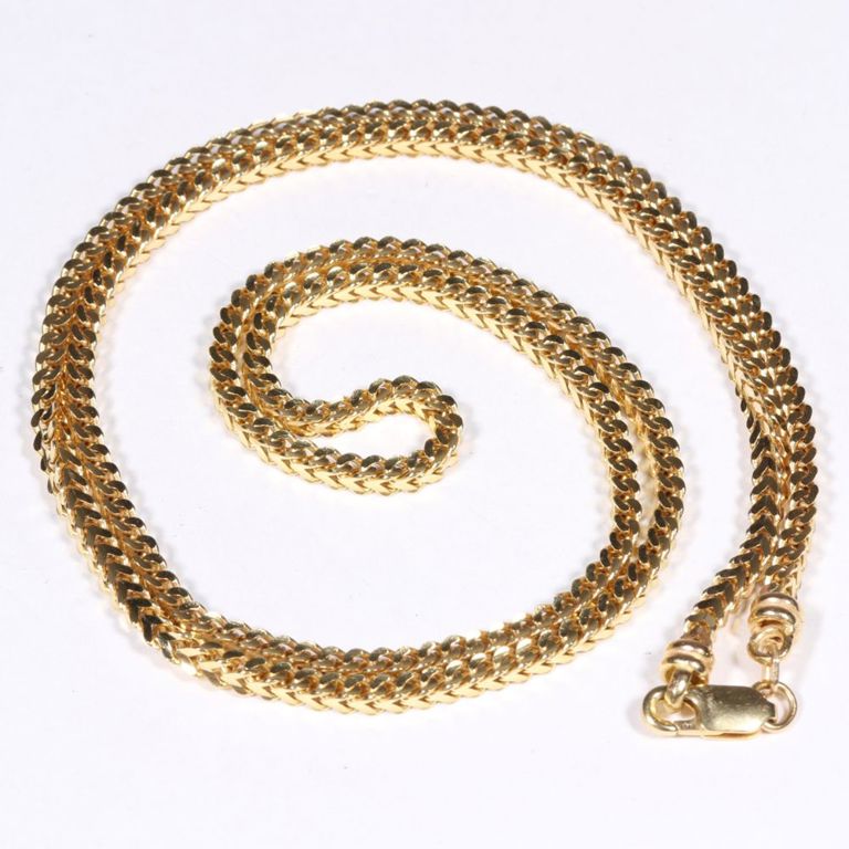14k yellow gold box chain necklace