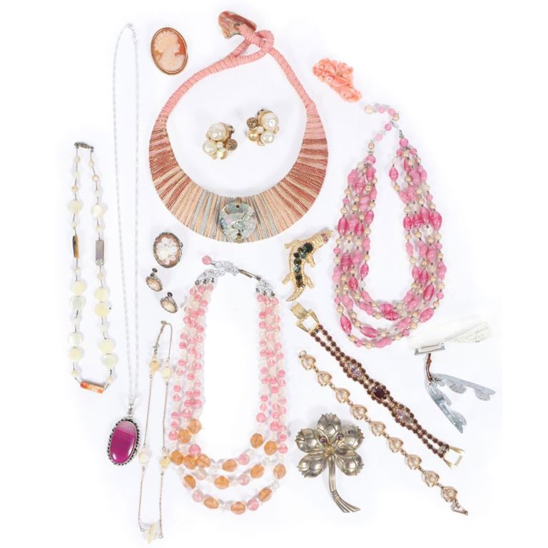 Vintage costume jewelry group