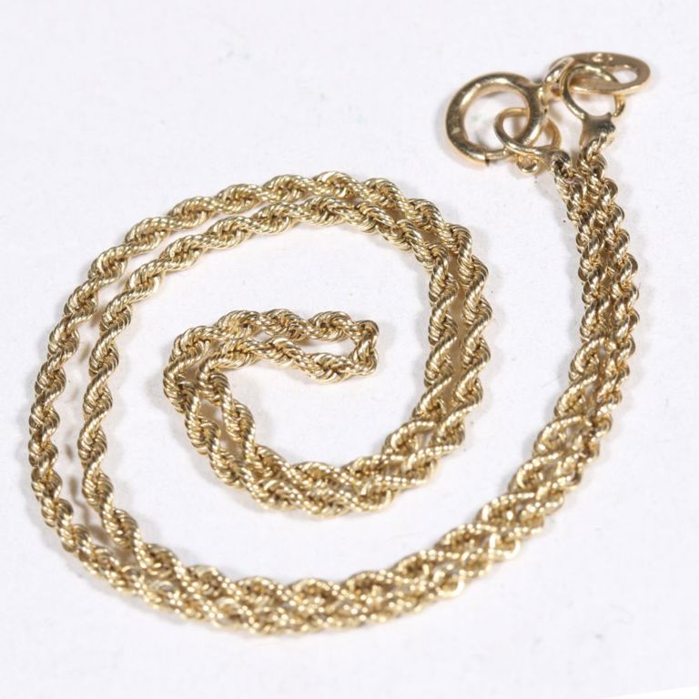 14k yellow gold anklet chain