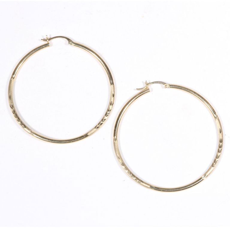 14k yellow gold large hoop earrings
