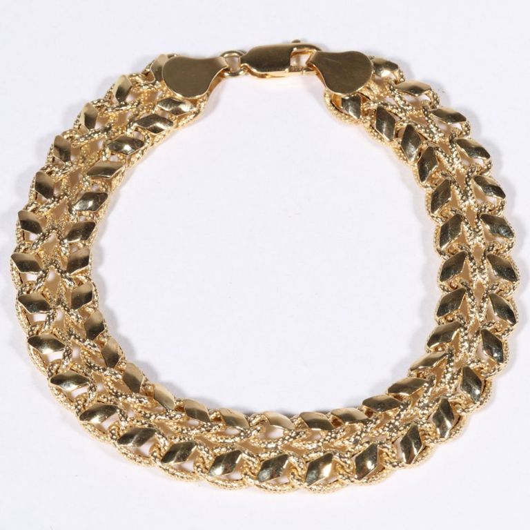 14k yellow gold mesh chain bracelet