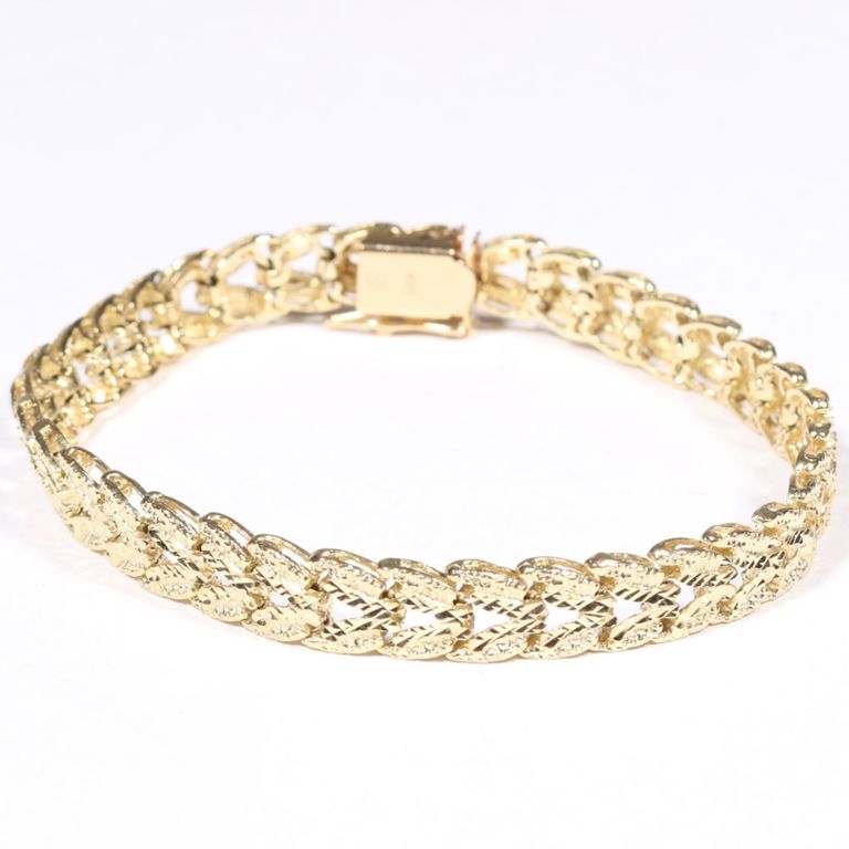 14k yellow gold chain link bracelet