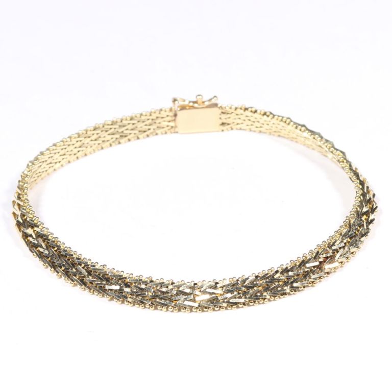14k yellow gold mesh bracelet