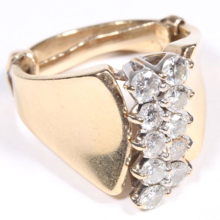 14k yellow gold diamonds ring