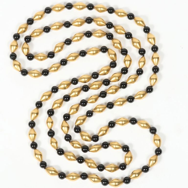 Pair of beaded sautoir necklaces