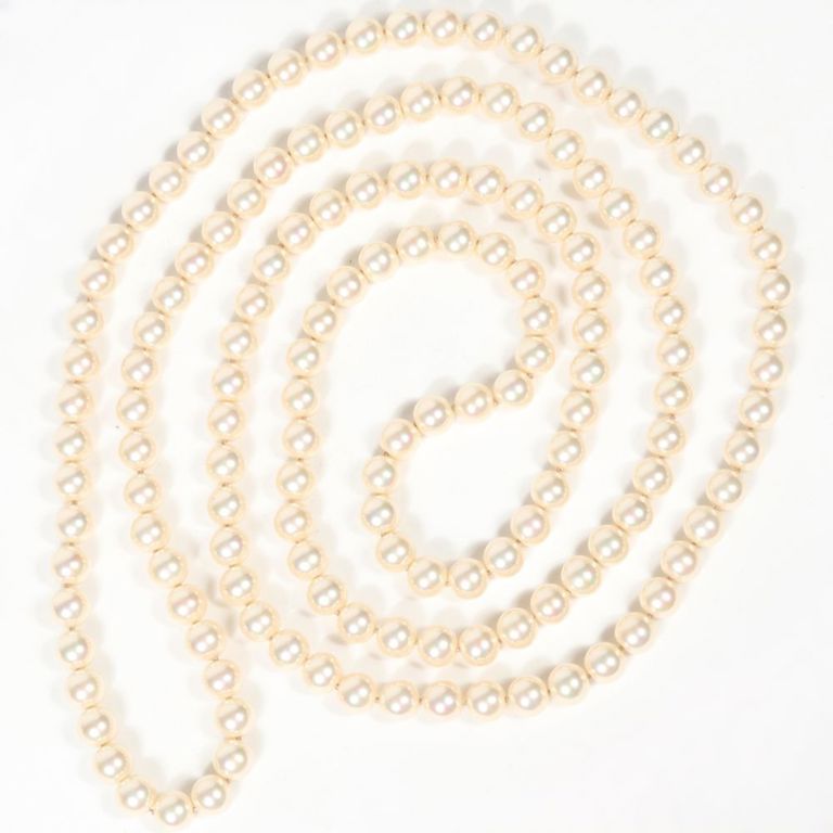 Faux pearl necklace