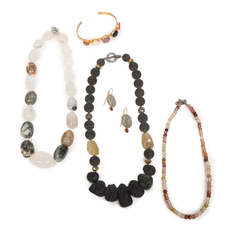 Natural stone jewelry set