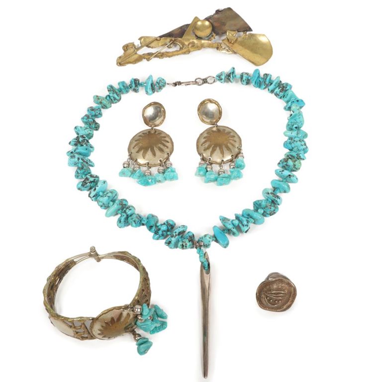 Five piece costume jewelry group