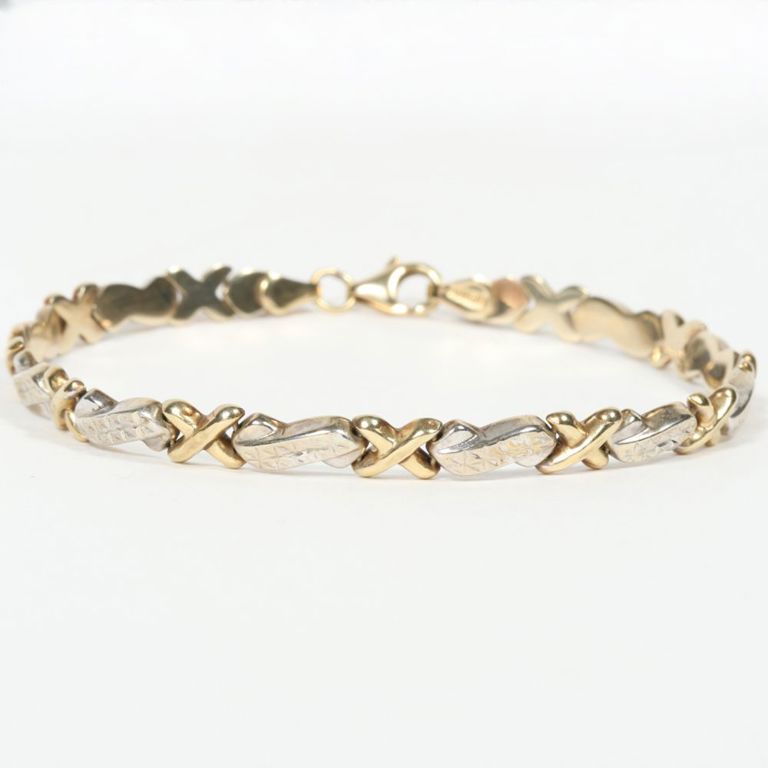 10k white and yellow gold bracelet