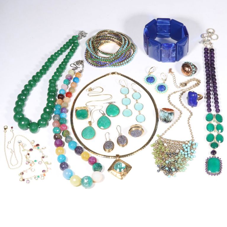 Natural stones and some 925 sterling silver jewelry set