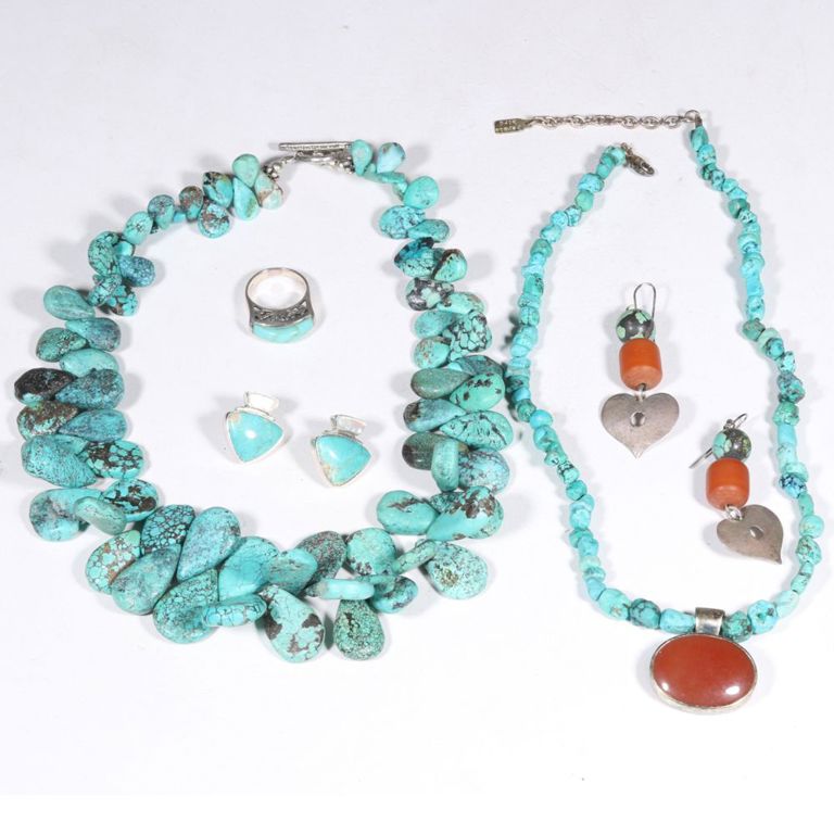 Turquoise 5pc jewelry group