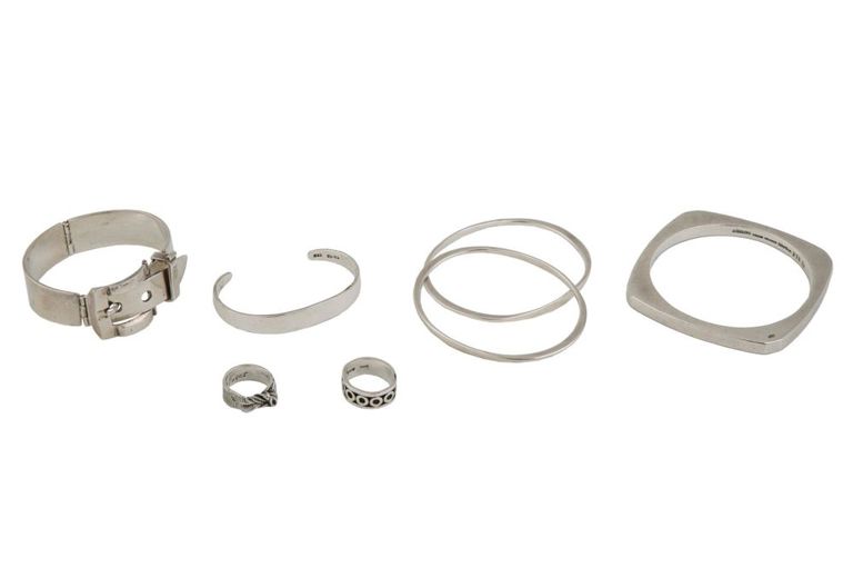 Group of mexican sterling silver lady's jewelry