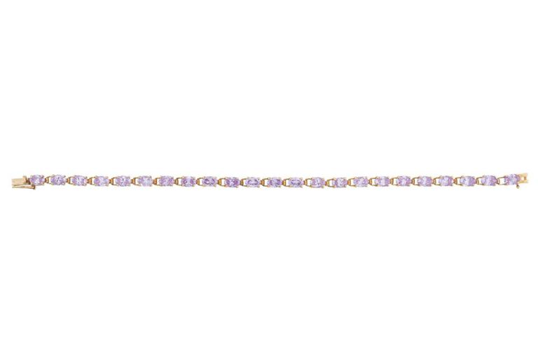 10k yellow gold gemstone bracelet