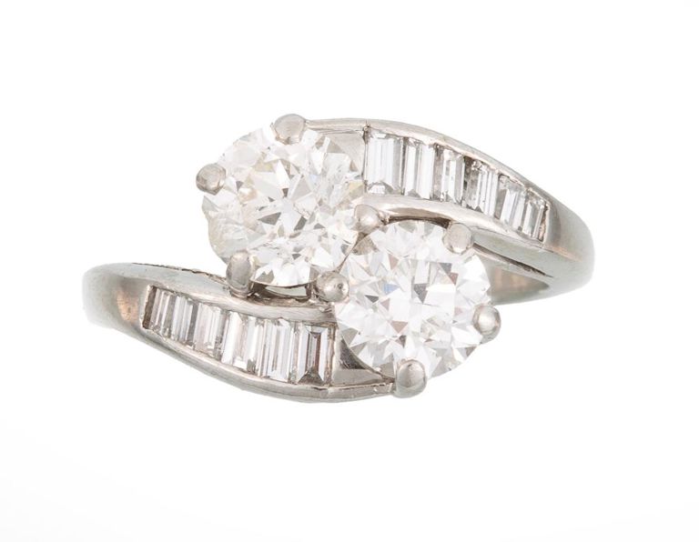 Platinum and diamond ring