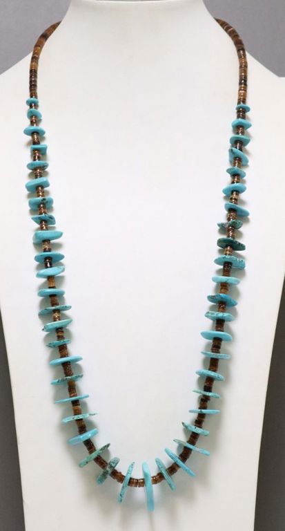 Southwest Style Turquoise & Heishi Beaded Necklace