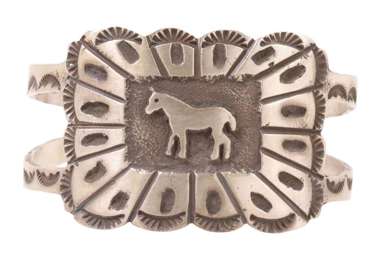 Emerson Kinsel Navajo Sterling Horse Cuff Bracelet