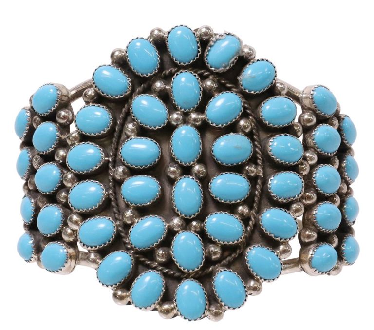 Kathleen Chavez Navajo Sterling & Turquoise Cuff
