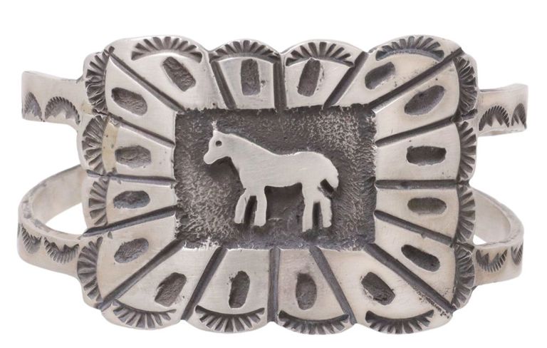 Emerson Kinsel Navajo Sterling Horse Cuff Bracelet