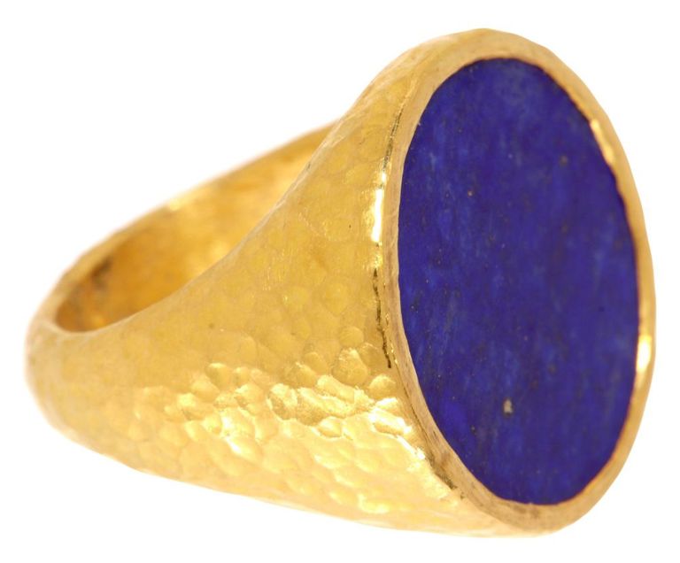 Estate Ara Collection 985 Gold Lapis Lazuli Ring
