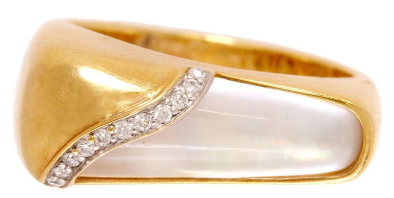 Estate Kara Ross 18kt Gold & Diamond Ring