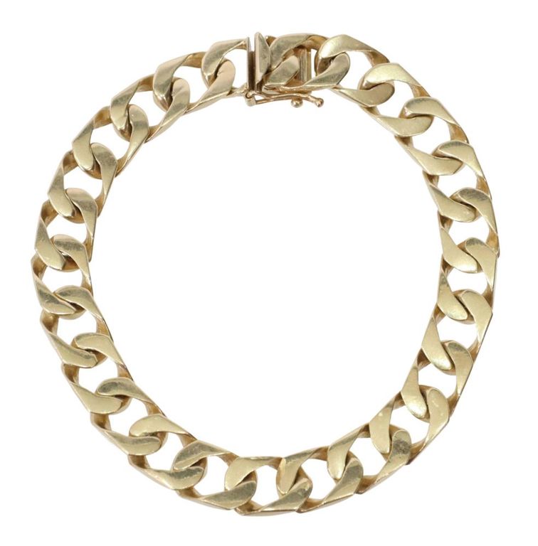 Estate 14kt Yellow Gold Curb Link Bracelet