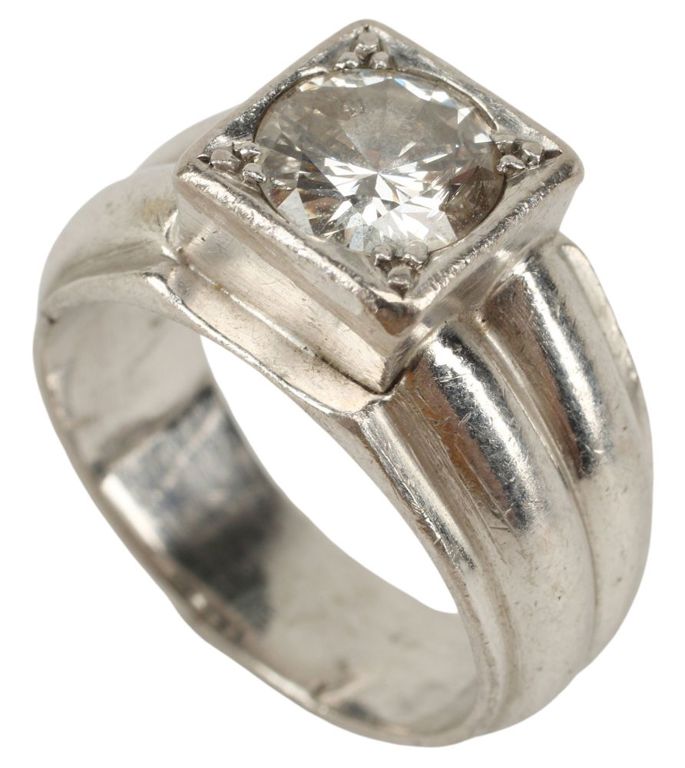Estate 14kt White Gold & Diamond Ring